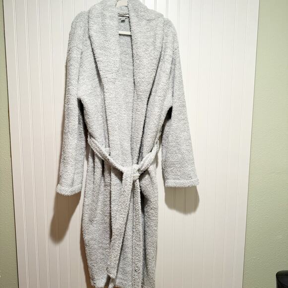 Barefoot Dreams Cozychic Heathered Robe Gray Size 2 - Picture 2 of 8